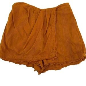 Free People Textured Orange Skorts